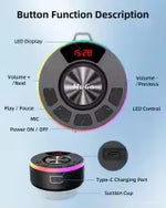 Waterproof Wireless Speaker with LED Lights