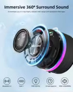 Waterproof Wireless Speaker with LED Lights